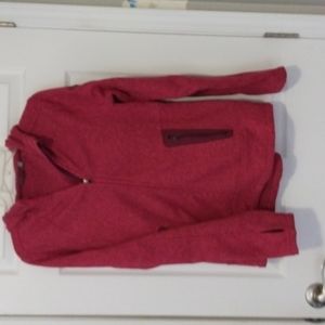 Athlete Knit Zip Front Hoodie M